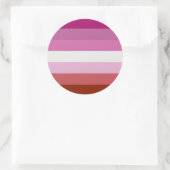 Lesbian Pride Flag Ronde Sticker (Tas)