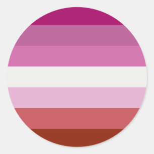 Lesbian Pride Flag Ronde Sticker