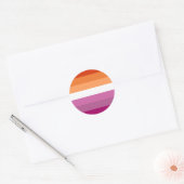 Lesbian Pride Flag Ronde Sticker (Envelop)