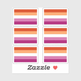 Lesbian Pride Flag Sticker Pack