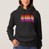 Lesbian Pride Flag (Sunset) Hoodie (Voorkant)