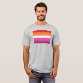 Lesbian Pride Flag (Sunset) T-shirt (Voorkant volledig)