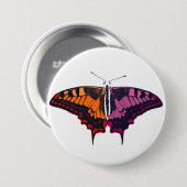 Lesbian Pride Flag Swallowtail Butterfly Ronde Button 7,6 Cm (Voorkant /achterkant)