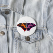 Lesbian Pride Flag Swallowtail Butterfly Ronde Button 7,6 Cm (In situ)