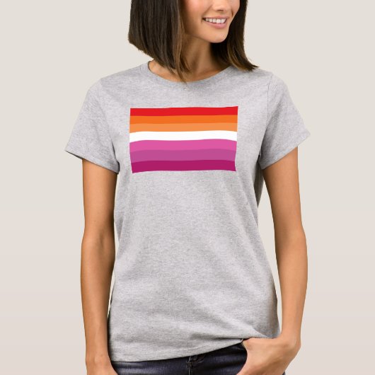 Lesbian Pride Flag T-shirt (Voorkant)