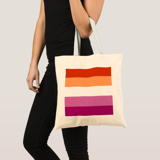 Lesbian Pride Flag Tote Bag (Voorkant (product))