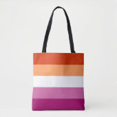 Lesbian Pride Flag Tote Bag (Voorkant)