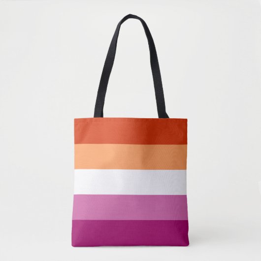 Lesbian Pride Flag Tote Bag (Voorkant)