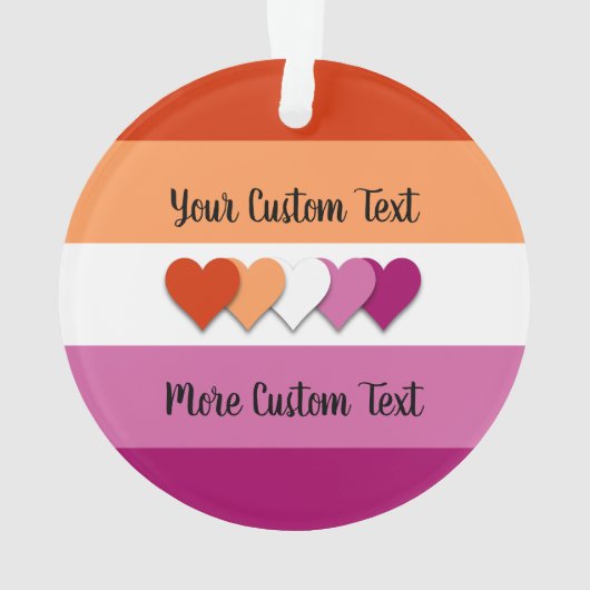 Lesbian pride flag with text ornament (achterkant)