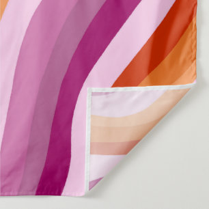 Lesbian Pride Handgemaakte Kleurrijke Roze Streep Wandkleed