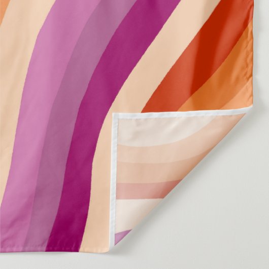 Lesbian Pride Handgemaakte Kleurrijke Roze Streep Wandkleed (Detail)