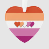 Lesbian pride hartdesign ornament (achterkant)