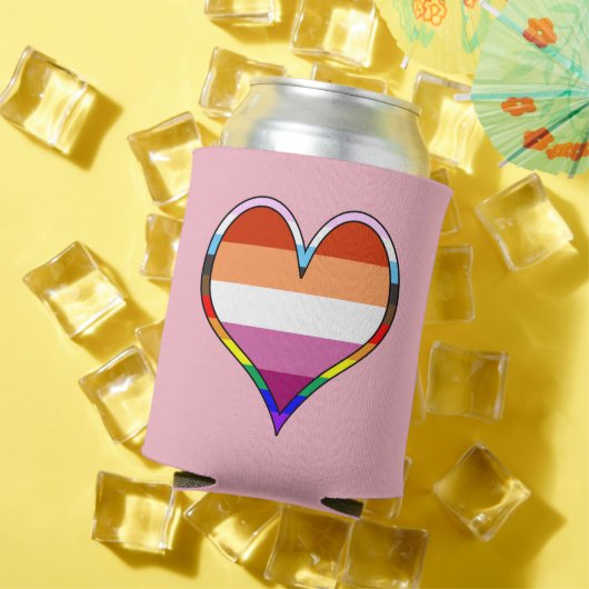 Lesbian Pride Heart Blikjeskoeler (Insitu Zomer)