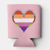 Lesbian Pride Heart Blikjeskoeler (Achterkant)