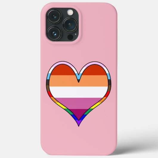 Lesbian Pride Heart Hoesje-Mate iPhone Case (Achterkant)