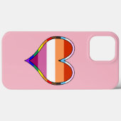 Lesbian Pride Heart Hoesje-Mate iPhone Case (Achterkant (horizontaal))