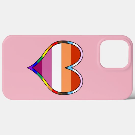 Lesbian Pride Heart Hoesje-Mate iPhone Case (Achterkant (horizontaal))