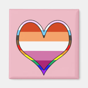 Lesbian Pride Heart Magneet