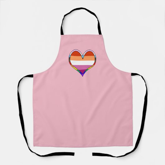 Lesbian Pride Heart Schort (Voorkant)