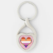 Lesbian Pride Heart Sleutelhanger (Voorkant)
