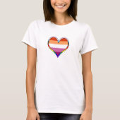 Lesbian Pride Heart T-Shirt (Voorkant)