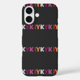 Lesbian Pride IYKYK iPhone 16 Hoesje