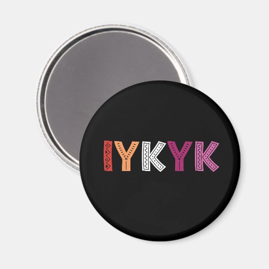 Lesbian Pride IYKYK Magneet (Voorkant / Achterkant)