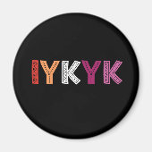 Lesbian Pride IYKYK Magneet (Voorkant)