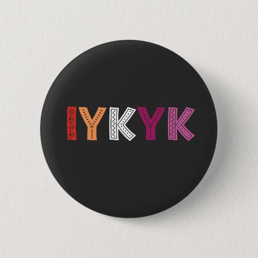 Lesbian Pride IYKYK Ronde Button 5,7 Cm (Voorkant)