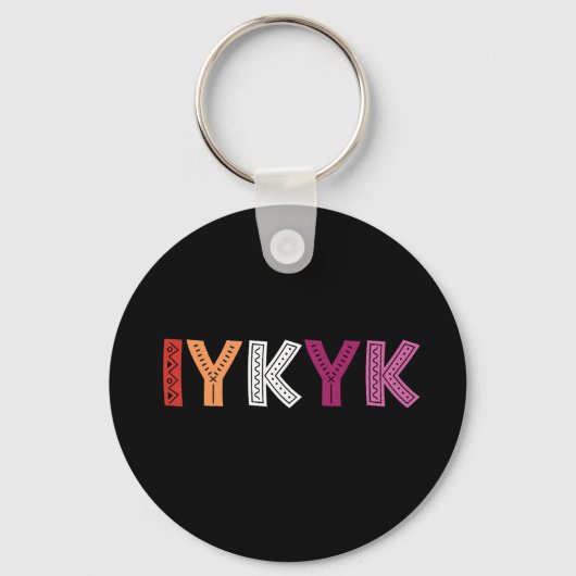 Lesbian Pride IYKYK Sleutelhanger (Voorkant)