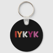 Lesbian Pride IYKYK Sleutelhanger (Achterkant)