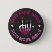 Lesbian Pride Kiss Meer Meisjes Ronde Button 5,7 Cm (Voorkant)