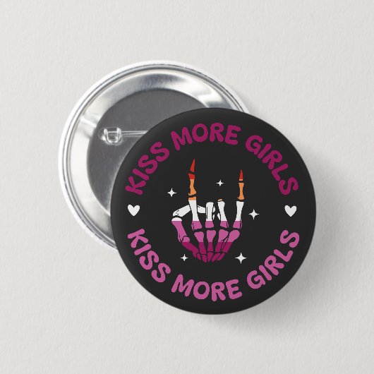 Lesbian Pride Kiss Meer Meisjes Ronde Button 5,7 Cm (Voorkant /achterkant)
