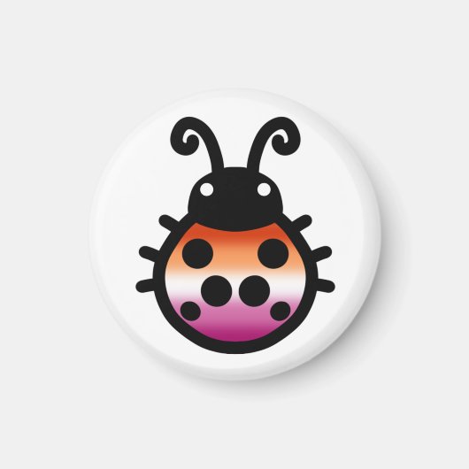 Lesbian Pride Ladybug Magnet (Voorkant)