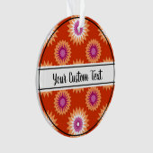 Lesbian pride oranje flower ornament (voorkant)