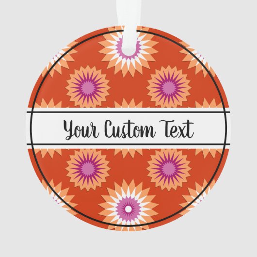 Lesbian pride oranje flower ornament (achterkant)