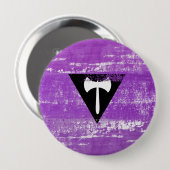 Lesbian Pride Paint (Labrys) Ronde Button 4,0 Cm (Voorkant /achterkant)