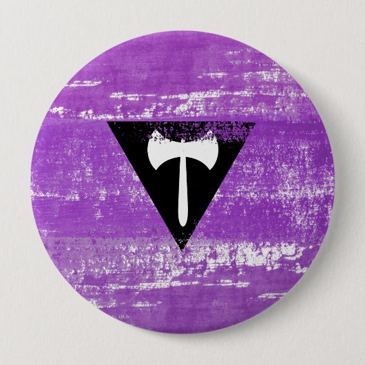 Lesbian Pride Paint (Labrys) Ronde Button 4,0 Cm (Voorkant)