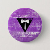Lesbian Pride Paint (Labrys) Ronde Button 5,7 Cm (Voorkant)