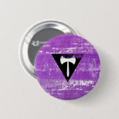 Lesbian Pride Paint (Labrys) Ronde Button 5,7 Cm (Voorkant /achterkant)