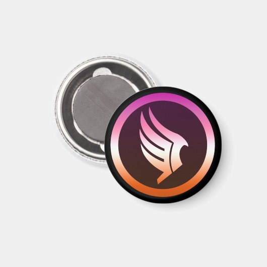 Lesbian Pride Paragon Mass Effect Icon Magneet (Voorkant / Achterkant)