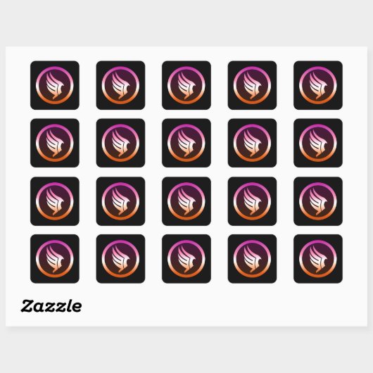 Lesbian Pride Paragon Mass Effect Icon Vierkante Sticker (Vel)