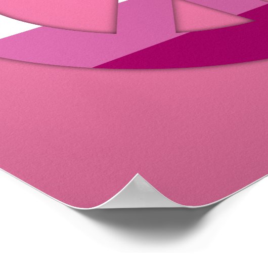 Lesbian pride peace sign poster (Hoek)