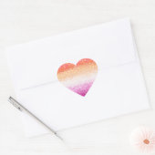 Lesbian Pride Pink Glitter Gradient Sparkle Hart Sticker (Envelop)