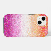 Lesbian Pride Pink Glitter Gradient Sparkle iPhone Hoesje (Achterkant horizontaal)