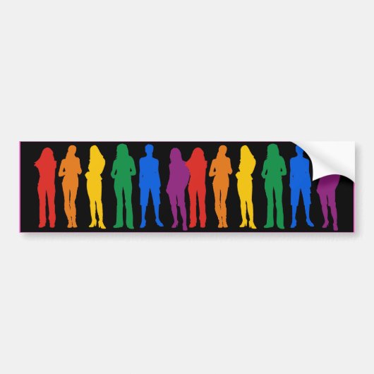 LESBIAN PRIDE -.png Bumpersticker (Voorkant)