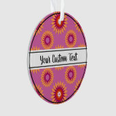 Lesbian pride roze bloempatroon ornament (voorkant)