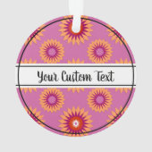 Lesbian pride roze bloempatroon ornament (achterkant)