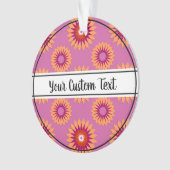 Lesbian pride roze bloempatroon ornament (voorkant)