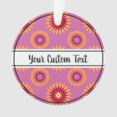 Lesbian pride roze bloempatroon ornament (voorkant)